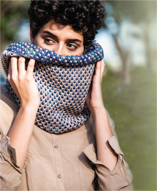 Gehaakte kraag Dotty Cowl - gratis patroon