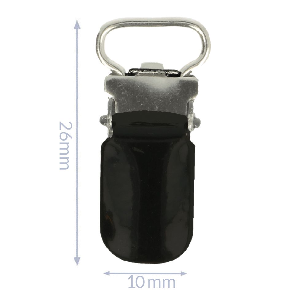 Babyclips 10mm zwart