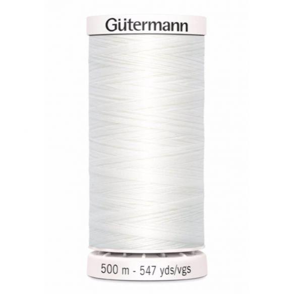 Gütermann naaigaren wit - kookvast - 500 meter