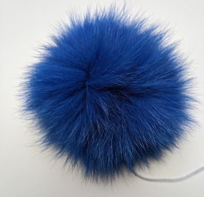 Pompom imitatiebont felblauw