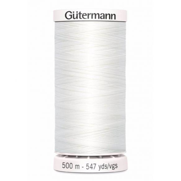 Gütermann sewing thread white - boil-resistant - 500 meters